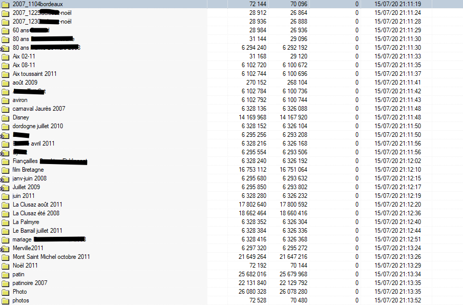 Récupération réussie