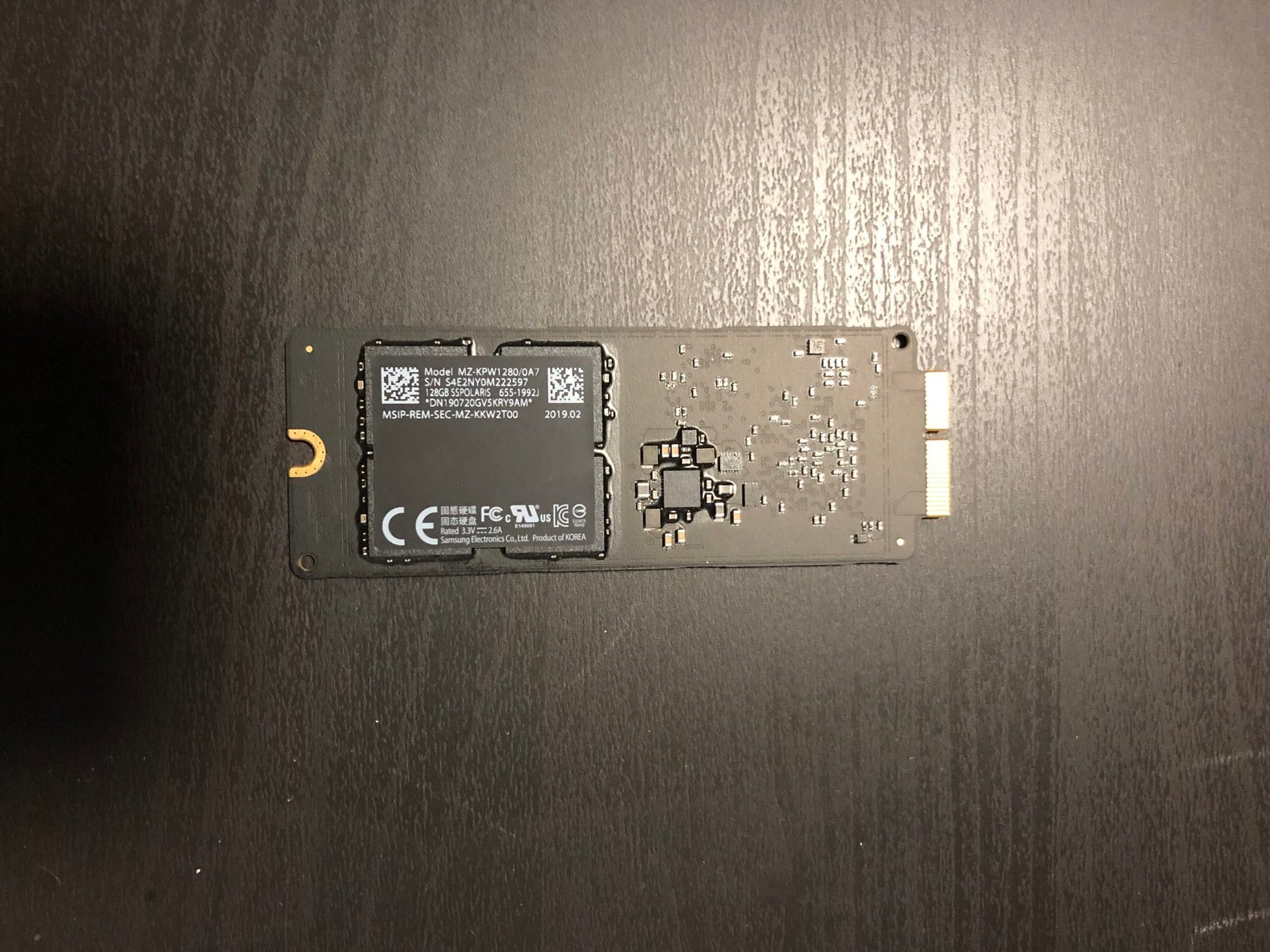 SSD Samsung Apple MZ-KPW1280/0A7 Oraslab